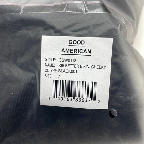 NWT good American better bikini bottoms black size 7/4X (runs small) 20 - Picture 9 of 10